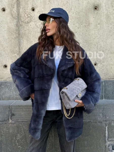 Короткая норковая шуба - автоледи - фото 6