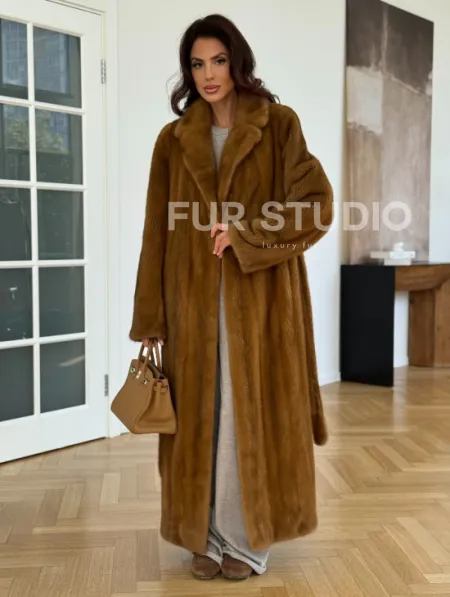 Шуба норковая золотая - фото 7