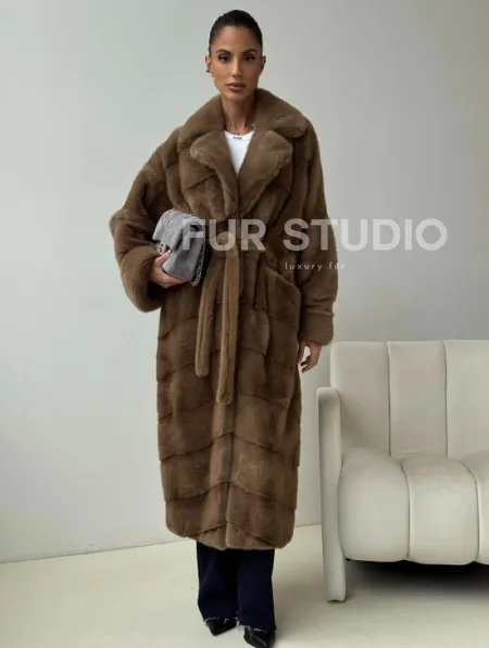 Норковая шуба - кимоно - фото 4