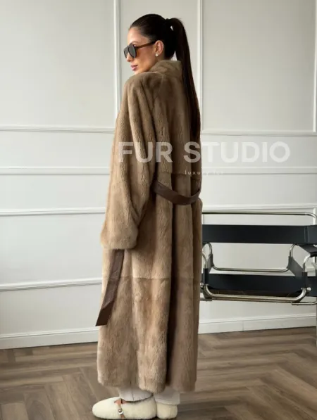 Норковое меховое пальто для женщин - фото 11