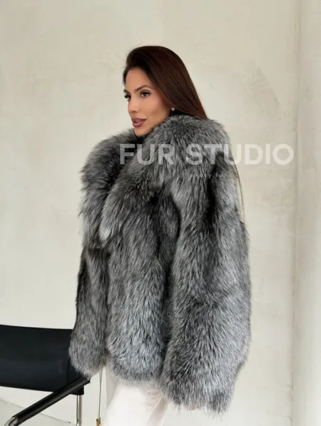 Полушубок из чернобурой лисы - фото 10