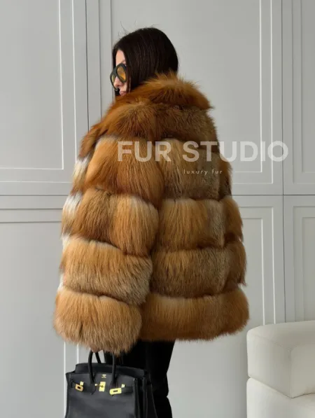 Шуба из натурального меха - лиса огнёвка - фото 10
