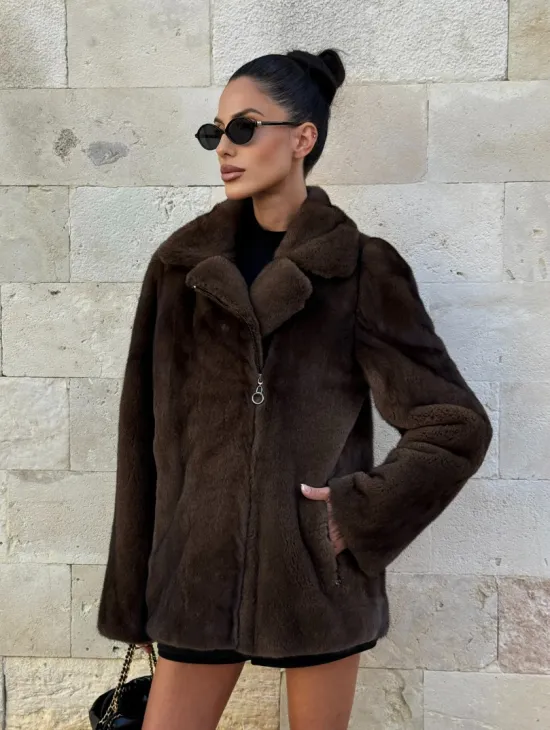 Норковая куртка (косуха) из аукционной скандинавской норки - фото 0