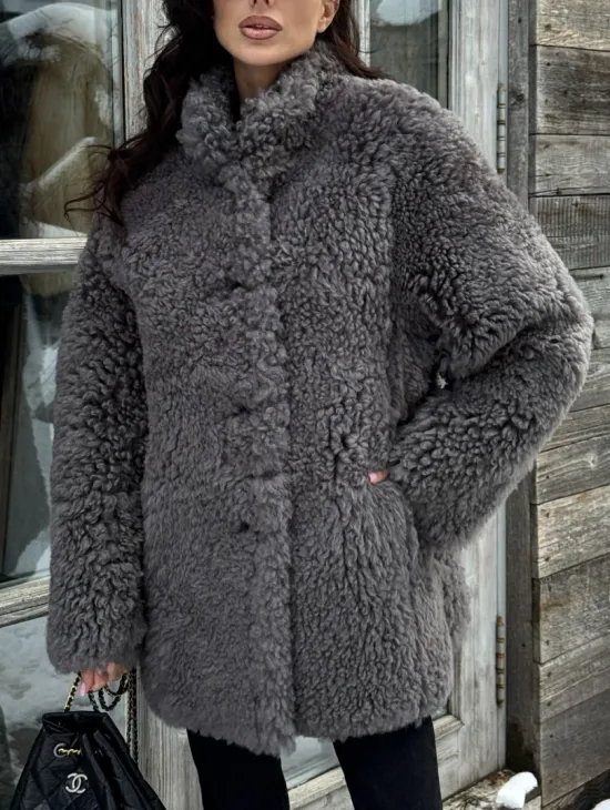 Шубка - дубленка двухсторонняя из натуральной овчины - фото 4