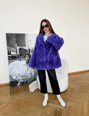 Полушубок норковый с английским воротником - фото 2