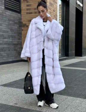 Светлая норковая шуба 