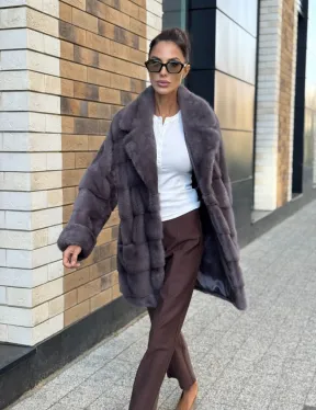 Шуба норковая - жакет лаванда - фото 11