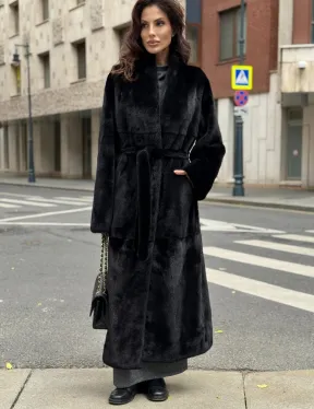 Шуба норковая черная 