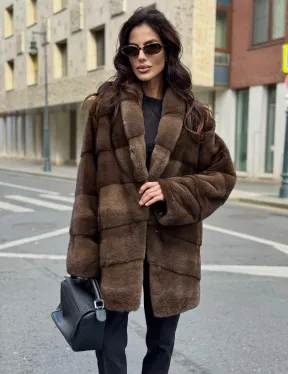 Шуба норковая коричневая - фото 4