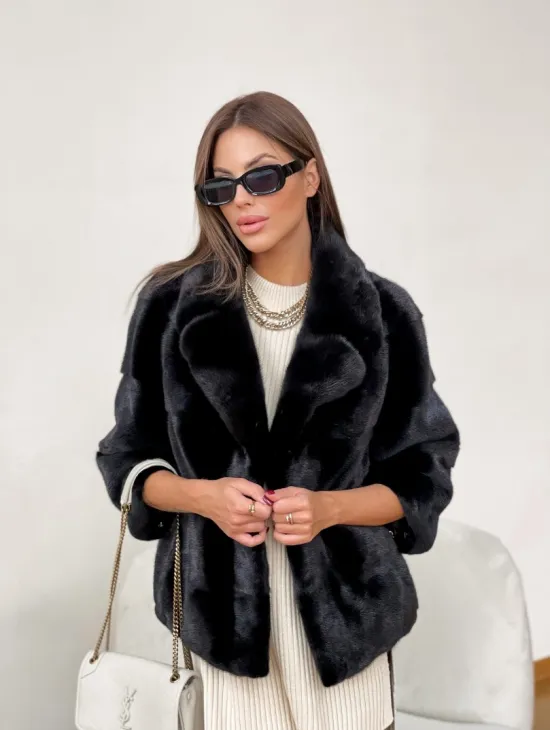 Шуба автоледи из меха скандинавской норки - NAFA - фото 4