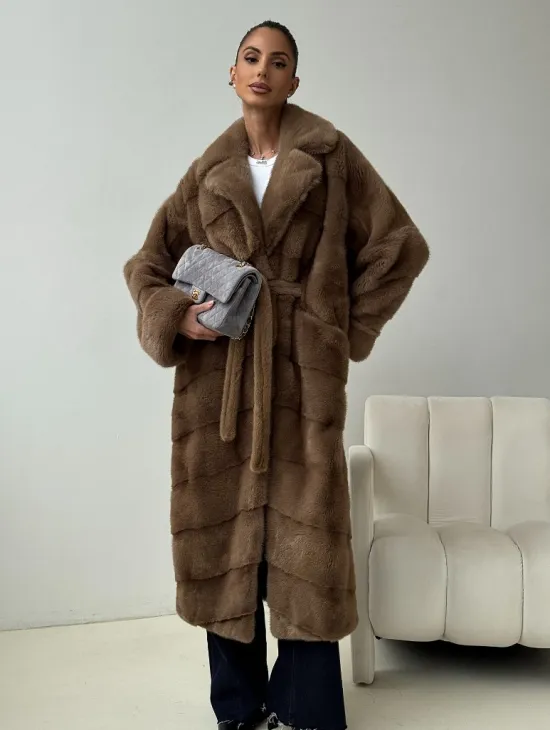 Норковая шуба - кимоно - фото 5