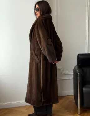 Норковое пальто - воротник шаль - фото 6