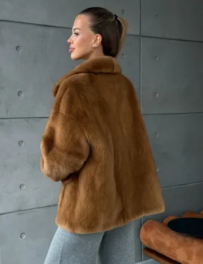 Женская норковая куртка - фото 8