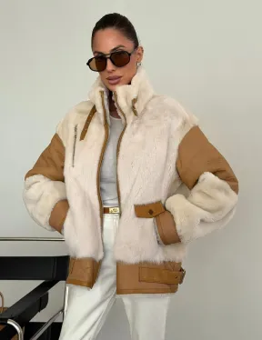 Комбинированная дубленка из норки и овчины - фото 6