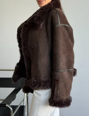 Женская двухсторонняя дубленка - фото 3