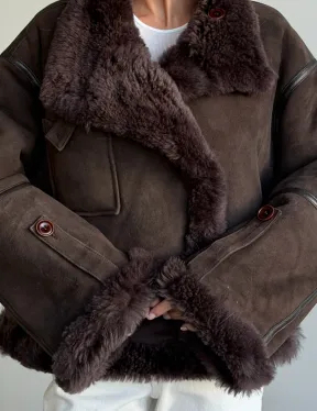 Женская двухсторонняя дубленка - фото 2