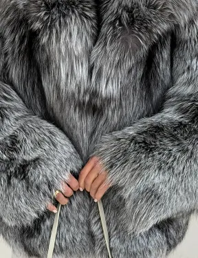 Полушубок из чернобурой лисы - фото 1
