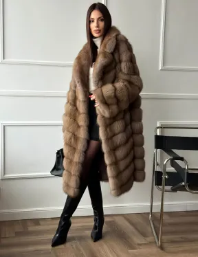 Шуба из куницы - английский воротник - фото 13