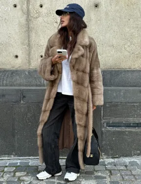 Шуба норковая - цвет пастель - фото 9