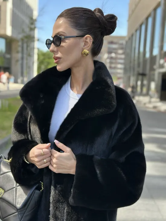 Шуба из аукционного меха норки SAGA FURS - фото 1